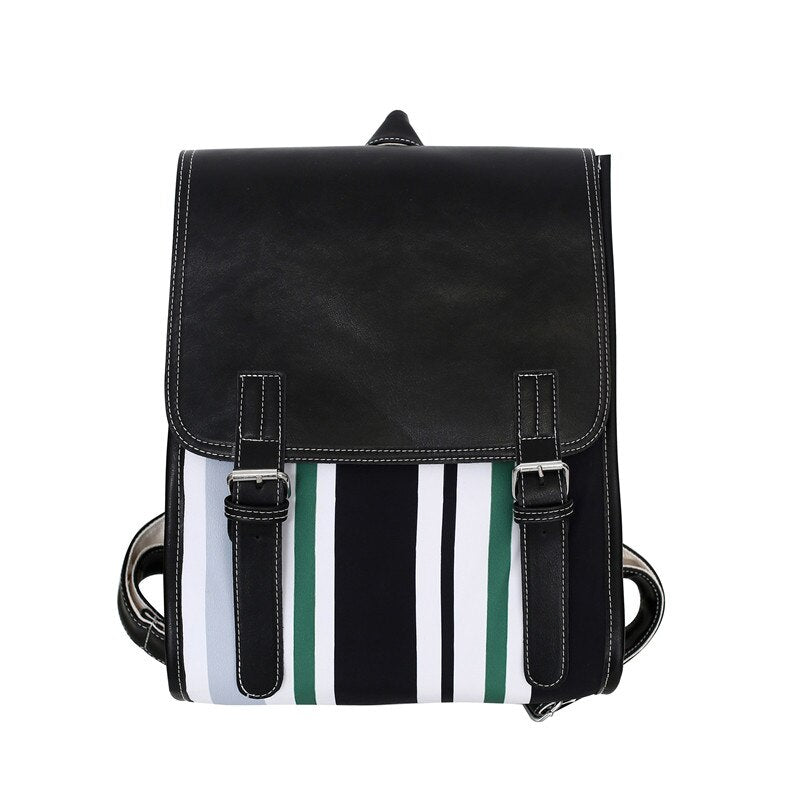Cool Female PU College Backpack Women Cute School Bag Trendy Leather Book Girl Travel Student Bag Ladies Laptop Backpack Fashion