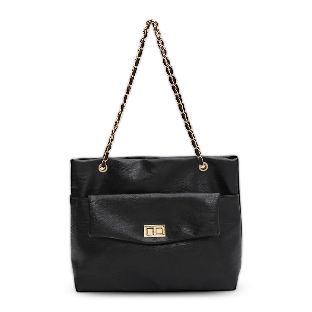 Popular Simple Female Daily Bag Simple Big Capacity Messenger Handbag Shoulder Solid Color Shopping Shoulder Bag