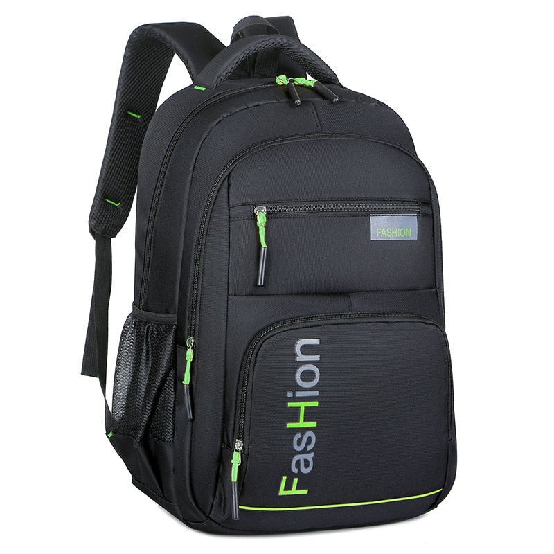Fashion Men's Backpack Oxford Cloth Black Waterproof Computer Bag Men's and Women's Travel Leisure Backpack