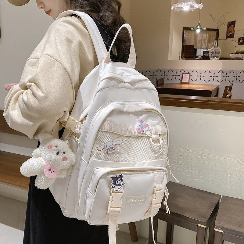 Fashion Backpack Women Multi-Pocket Laptop Bag College Student School Bags Waterproof Nylon Female Backpack Travel Lady Book Bag