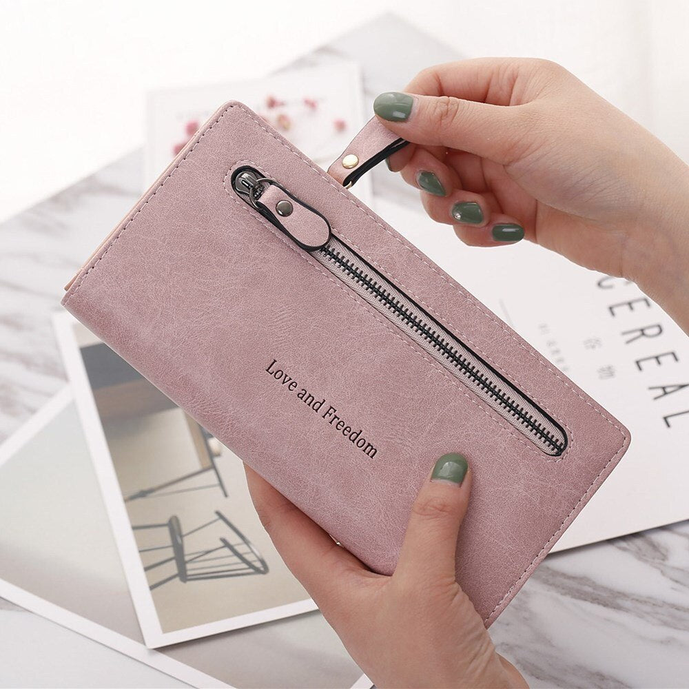 Luxary Women Wallets Card Holder Fashion Lady Purses Handbags Money Coin Purse Woman Clutch Long Zipper Wallet Burse Bags Pocket