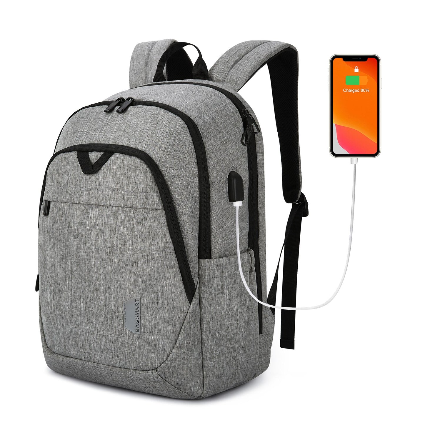 BAGSMART Anti-theft Waterproof 15.6 Inch Laptop Backpack School Backpacks USB Charging Port Men Business Travel Backpack Women
