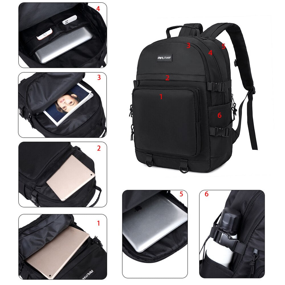 Heroic Knight Men's Backpack Sling Large Capacity Back Durable Students New Designer Mochila An-ti Theft Travel Daypack For Men