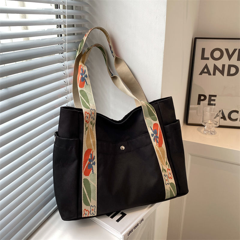 Nylon Tote Bag Waterproof Oxford Cloth Large Bag Nylon Tote Bag Handbag Women Simple Commuter Large-capacity Shoulder Bag