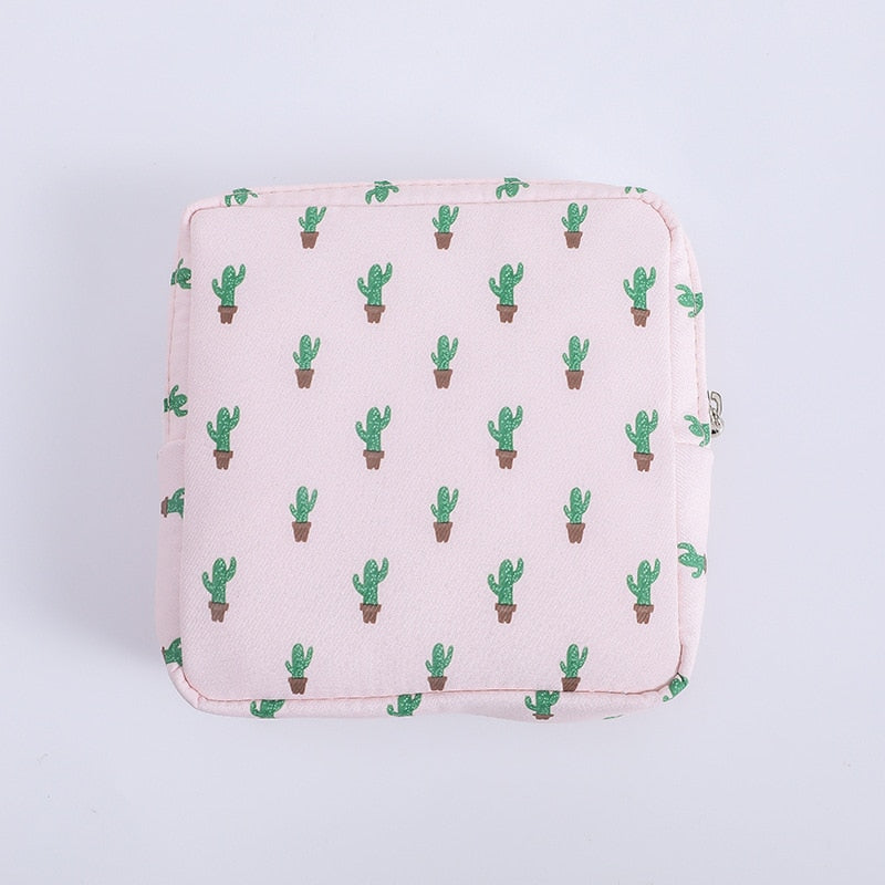 1PCS Women Cosmetic Bag Case Necessary Cute Travel Organizer Fashion Girl Lipstick Sanitary Pads Toiletry Bags Makeup Pouch
