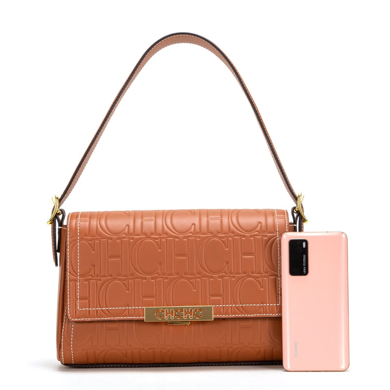 CHCH New Luxury Designer Fashion Women Handbags Crossbody Beige and Red Shoulder Bag for Party