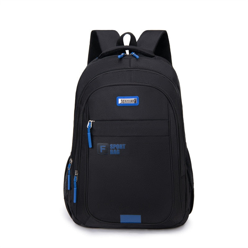 Men's Backpack Black Leisure Sports Men's Bag Large Capacity School backpack for Boys Solid Color Business Computer Bag