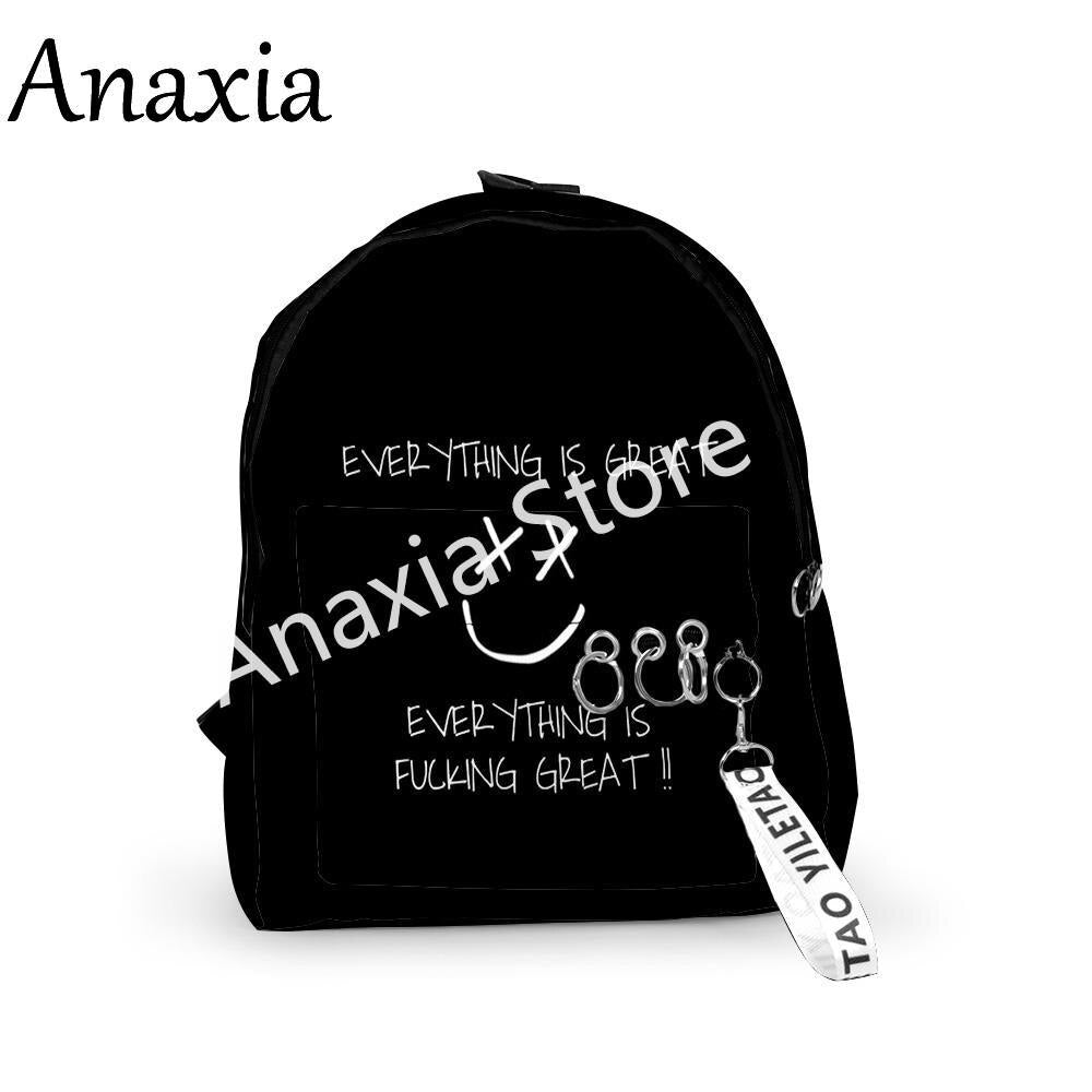 Creative Popular Backpacks Boys/Girls pupil School Bags 3D Print Keychains Oxford Waterproof Funny Cute Small Backpacks