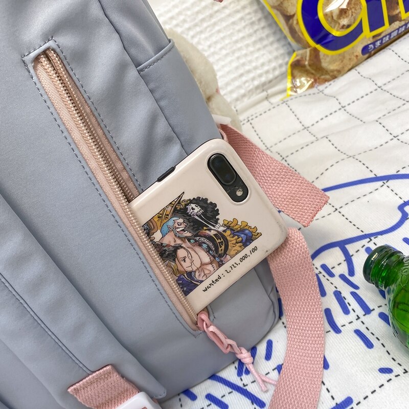 DCIMOR New Letter Printing Women Backpack Female Multi-pocket Contrast Color Nylon Book Bag College Ladies Schoolbag Girl Travel