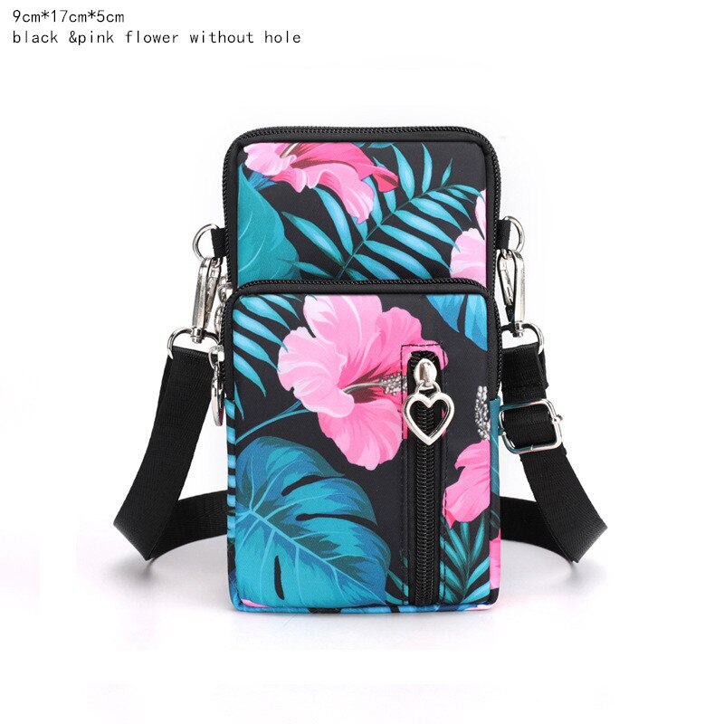 Women Fashion Summer Shoulder Bag Oxford Waterproof Handbag Wrist Pouch Wallet Girl's Sports Mobile Phone Bag Crossbody Bags