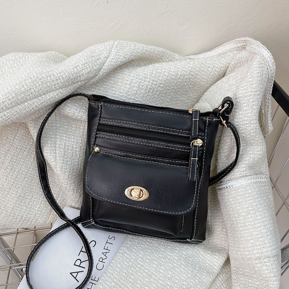 Women Shoulder Bags Stylish Ladies PU Leather Messenger Bags Retro Women Classic Crossbody Bags Small Purse for Outdoor