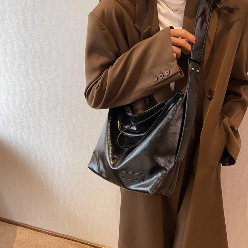 Western Style Women's New Fashion PU Leather Crossbody Bags Lady Female Woman Trendy Handbags Cross Body Zip Shoulder Sling Bag