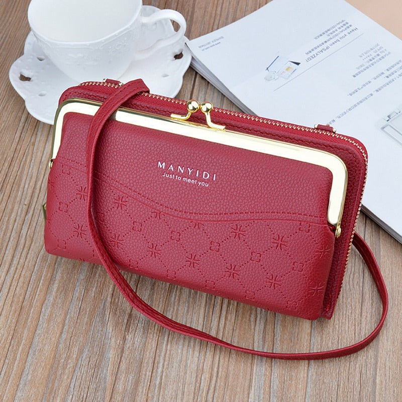 Luxury Women's Handbags Pu Leather Bag For Woman Female Clutch Phone Bags Women Business Card Holder Wallet Shoulder Bag