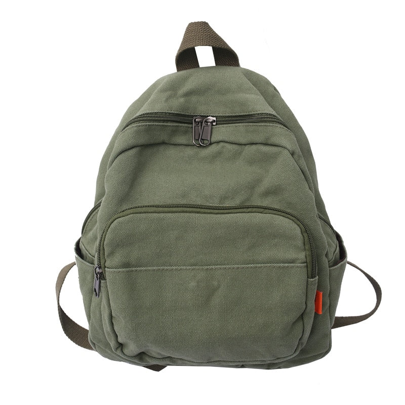маленький рюкзак Canvas Women Small Backpack Vintage Feminina School Mini Backpack Women Bagpack Female Solid Girl mochilas