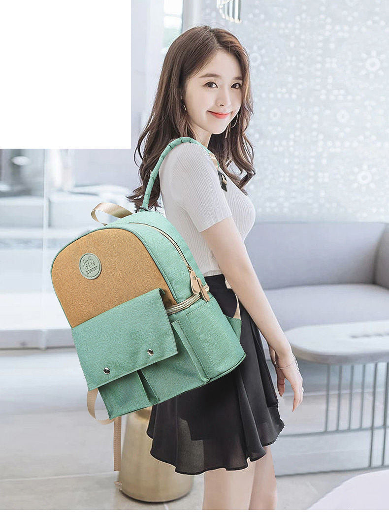 Oxford Women Waterproof School Bags Female Backpacks Mommy Outdoor Travel Backpack Picnic Women Bag Baby Bottle Storage Backpack