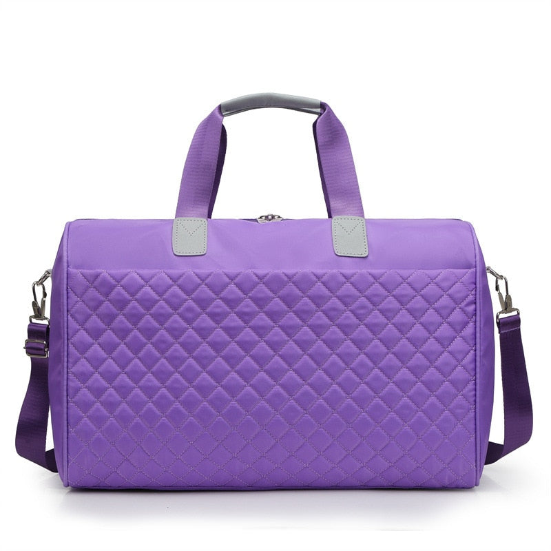Lingge Travel Bag Women Shoulder Bag Large Capacity Handbags Teenager Sports Bag Casual Crossbody Pack Fashion Brand Luggage Bag
