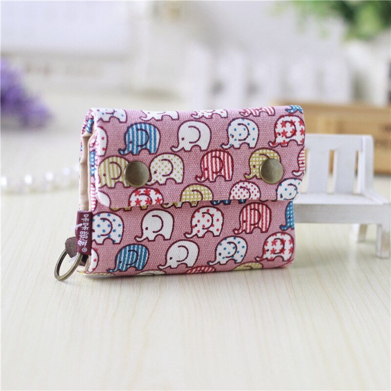 Vintage Casual Women Wallets Denim Canvas Short Buttons Clutch Coin Purse Large Capacity Card Holder Wallet