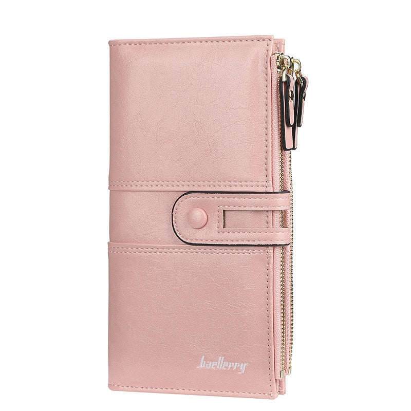 Name Engrave Women Wallets Fashion Long Leather Top Quality Card Holder Classic Female Purse Zipper Brand Wallet for Women