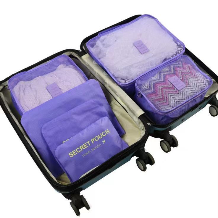 Travel storage 6-piece storage bag underwear shoes 6 storage bag Oxford waterproof cloth luggage storage and distribution