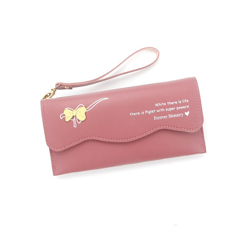 Bow Ladies Wallet Multifunctional Ladies Clutch Bag Coin Purse Zipper Bag Casual Ladies Long Wallet Wallet 1Pc wallets for women