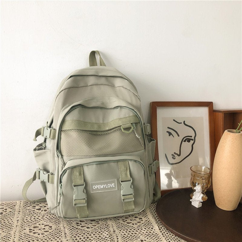 Fashion New Brand Nylon Women Backpacks Waterproof Fabric Rucksack for Teen Girls School Bag Students Bookbag Travel Mochila Big