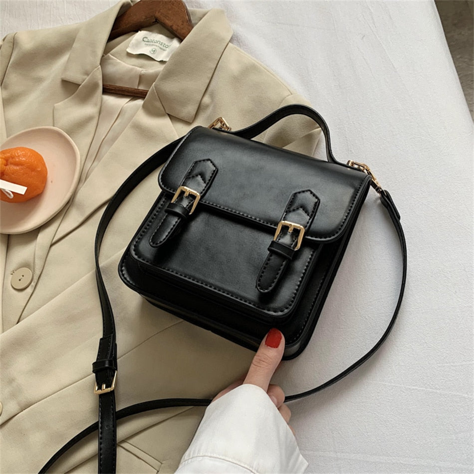 Elegant Female Tote Mini Bag New High Quality PU Leather Women's Designer Handbag Vintage Ladies Shoulder Messenger Bag