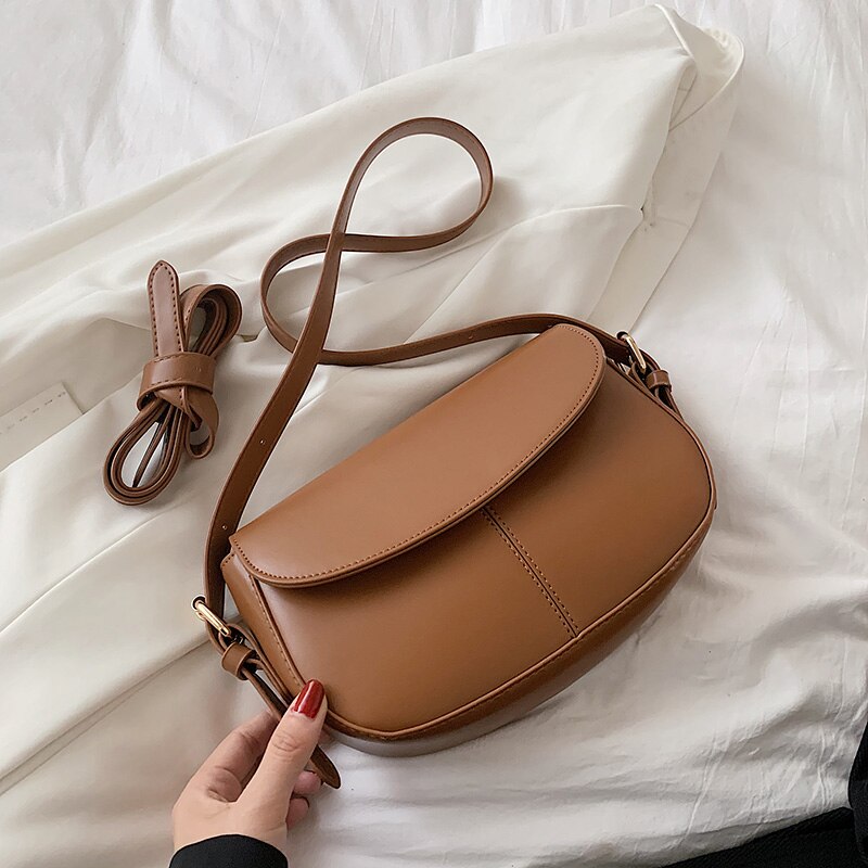 HOCODO Quality Pu Leather Shoulder Bag For Women Solid Color Handbag Female Simple Cross Body Bag Multifunction Women'S Bag