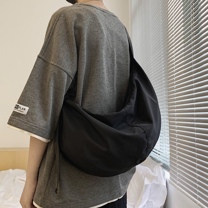 Men's and women's shoulder bag leisure student bag high quality Oxford women's crossbody bag waterproof outdoor fitness bag