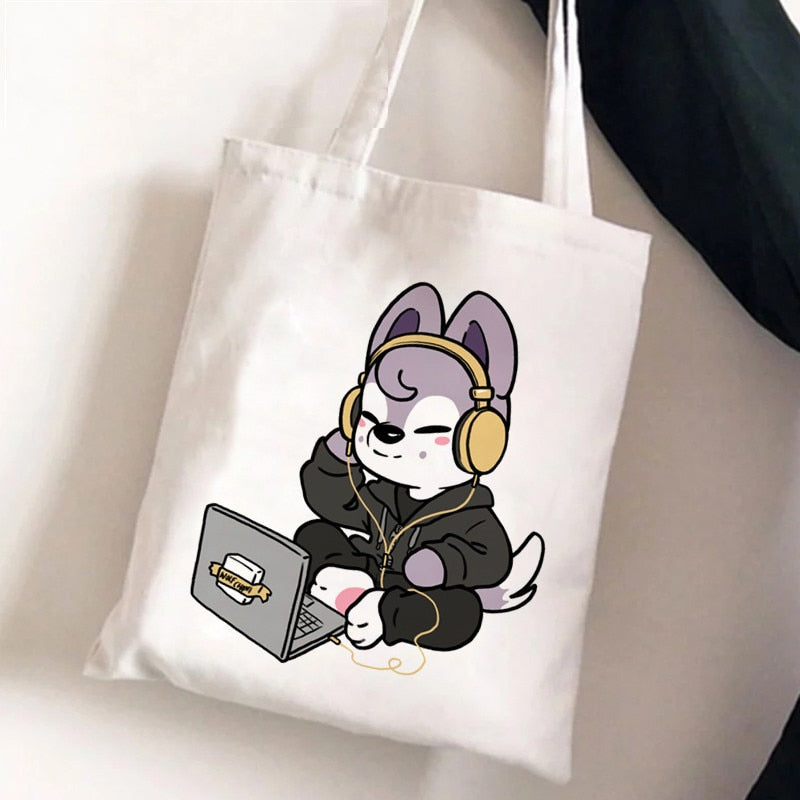 Korean Kpop SKZ00 Tote Bags for Women Portable Shopping Bag Harajuku Street Style Canvas Handbags Kawaii Cute Bolsa Feminina
