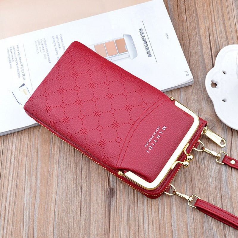 Luxury Women's Handbags Pu Leather Bag For Woman Female Clutch Phone Bags Women Business Card Holder Wallet Shoulder Bag