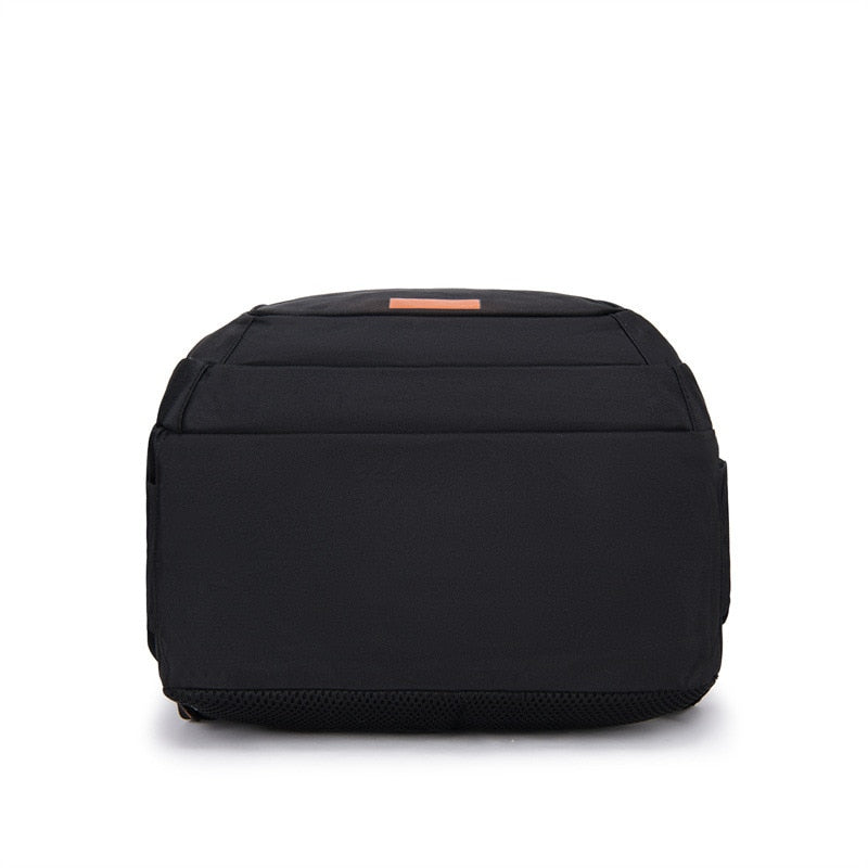 Men's Backpack Black Leisure Sports Men's Bag Large Capacity School backpack for Boys Solid Color Business Computer Bag