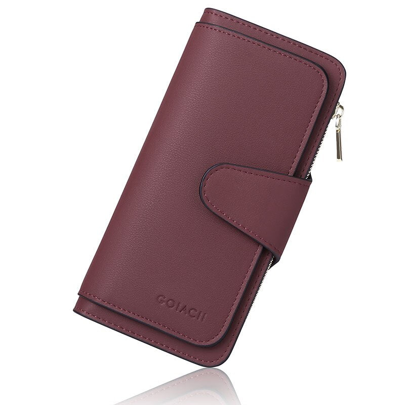 Women's Wallet Fashion Luxury Clutch Bag Long RFID Leather Wallet Four Fold Credit Card Holder Purse Brand Wallets For Women