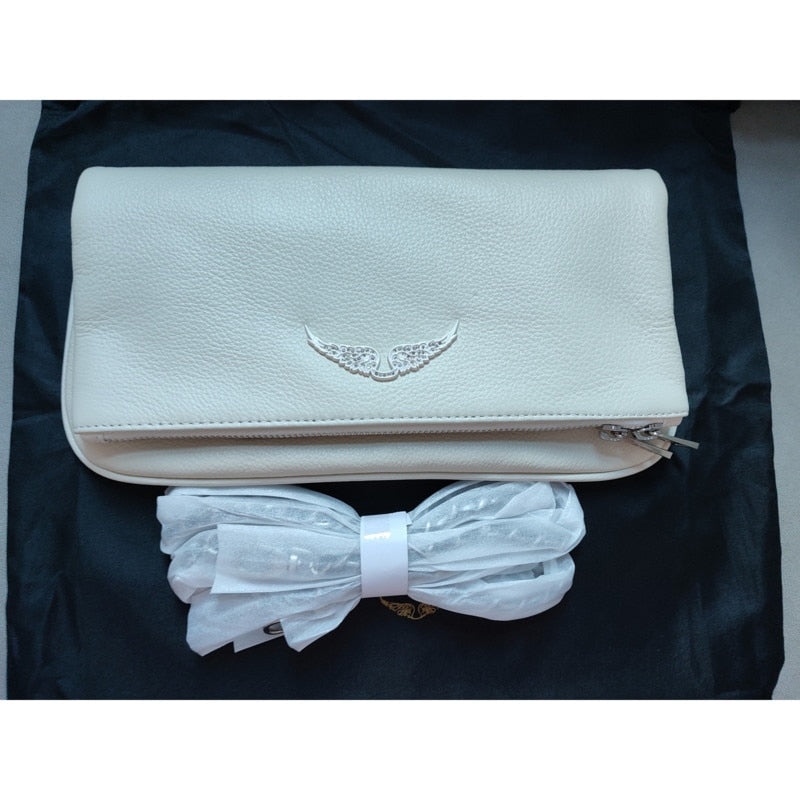 New Genuine Leather Women Bags Leather Bags For Women Shoulder Bags Wings Decoration Simple Womens Handbags Ladies Crossbody Bag