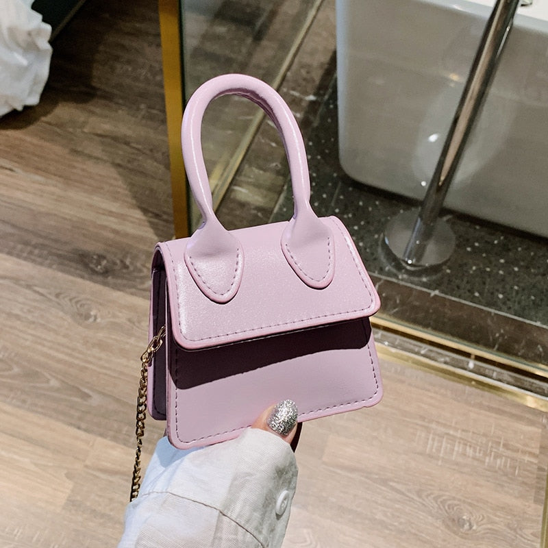 Mini Tote Bag Crocodile Pattern Flip Messenger Crossbody Bag Female Simple Shoulder Bag Small Square Lady Handbag New