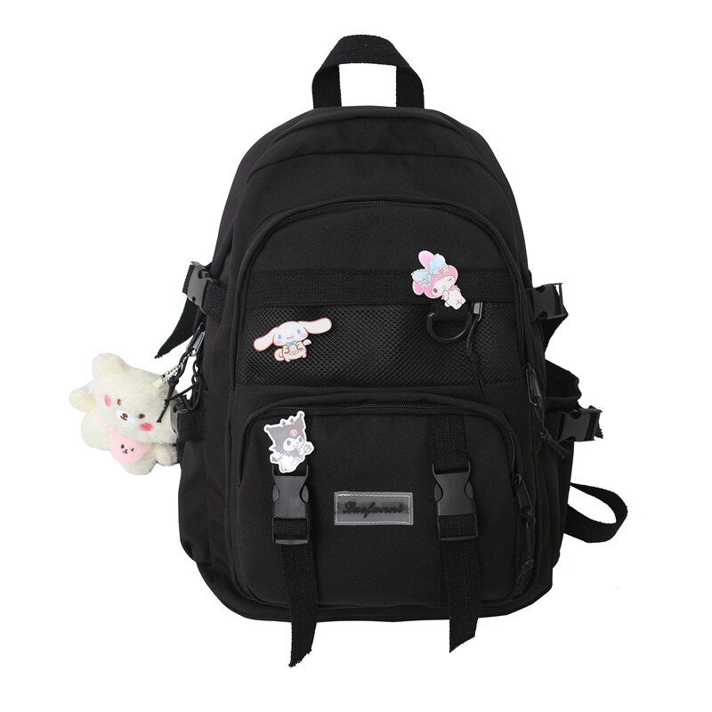 Fashion Backpack Women Multi-Pocket Laptop Bag College Student School Bags Waterproof Nylon Female Backpack Travel Lady Book Bag