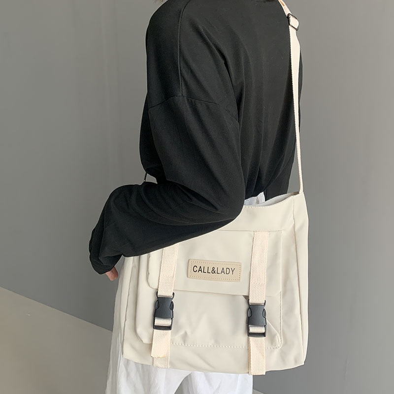 Young Women Large Capacity Of The Single Shoulder Bag Pack Waterproof Pure Color Messenger Bag Of Inclined Students Pack