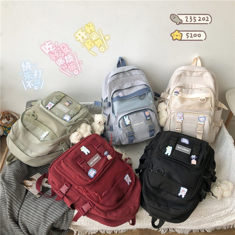 Fashion New Brand Nylon Women Backpacks Waterproof Fabric Rucksack for Teen Girls School Bag Students Bookbag Travel Mochila Big
