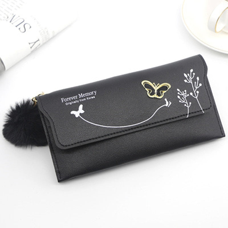 Long Women's Wallet Female Purses Tassel Coin Purse Card Holder Wallets PU Leather Clutch Money Bag Purses Card Holder carteira