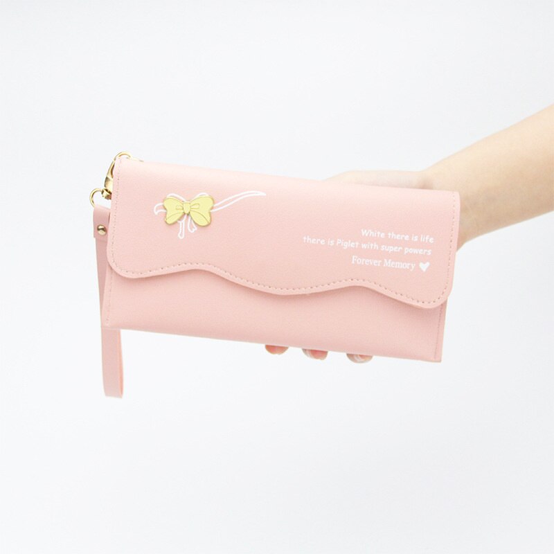 Bow Ladies Wallet Multifunctional Ladies Clutch Bag Coin Purse Zipper Bag Casual Ladies Long Wallet Wallet 1Pc wallets for women