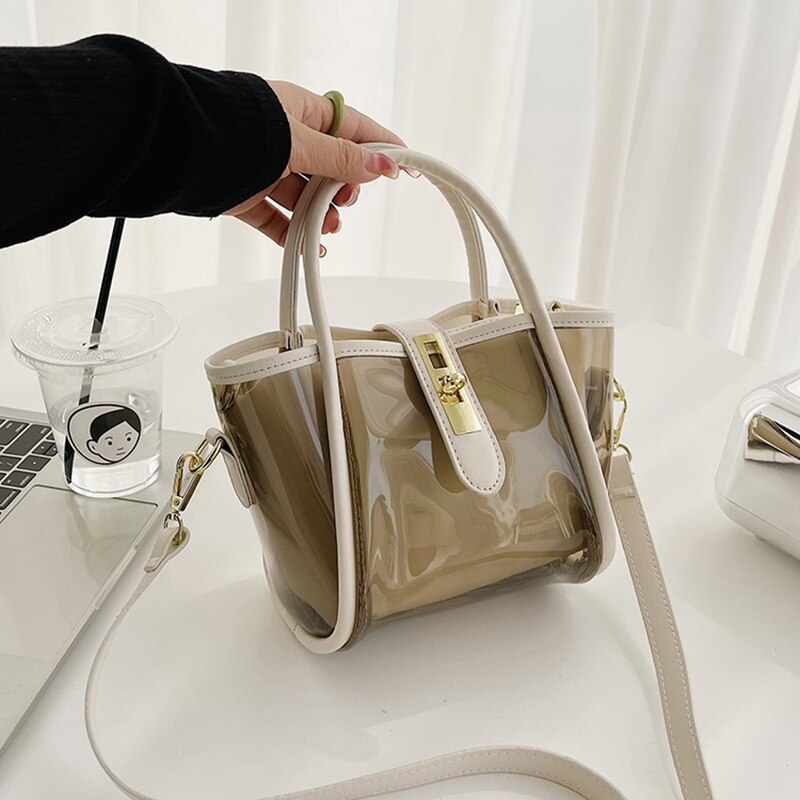 Summer Colorful Jelly Women Bag Brand Designer Women's Crossbody Shoulder Bags Transparent Fashion Handbags Top Handle Purse NEW