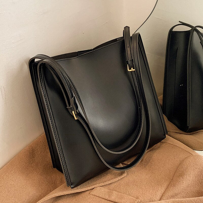 New High Quality PU Leather Vintage Fashion Female Tote Women's Designer hasp Handbag High capacity Shoulder Messenger Bag