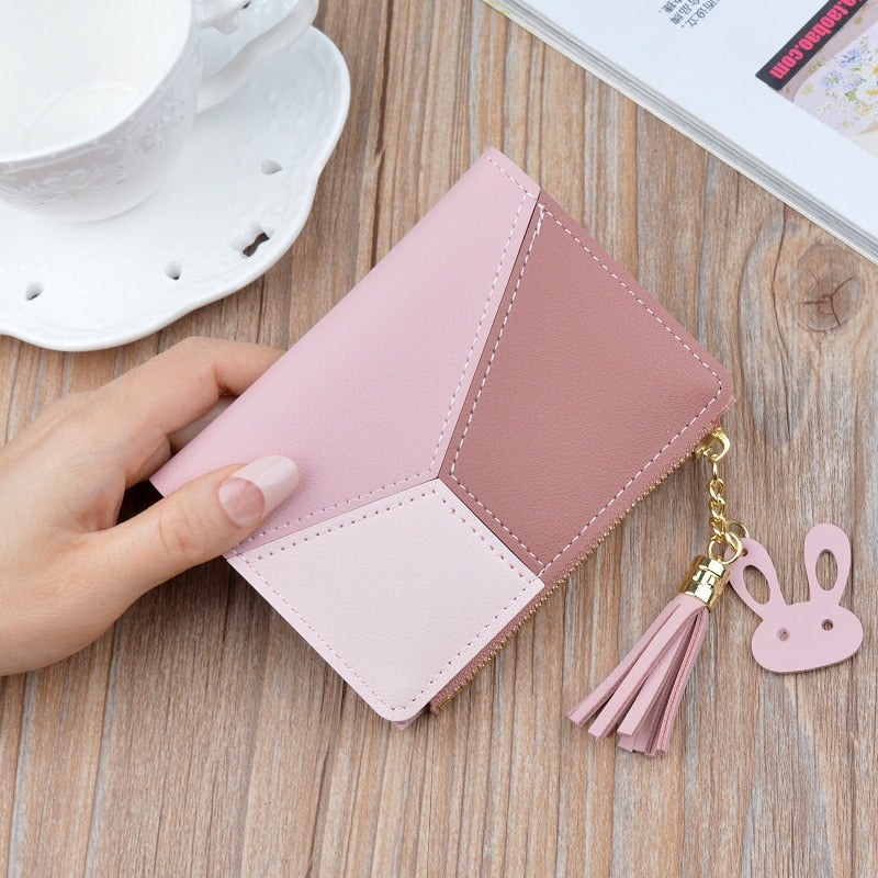New Wallets Zipper Coin Purse Lady Long Short Purses Handbags Women Clutch Cards Holder PU Leather Moneybag Billfold Wholesale