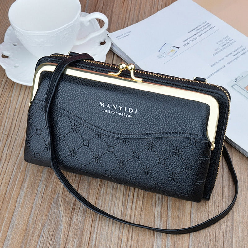 Luxury Women's Handbags Pu Leather Bag For Woman Female Clutch Phone Bags Women Business Card Holder Wallet Shoulder Bag
