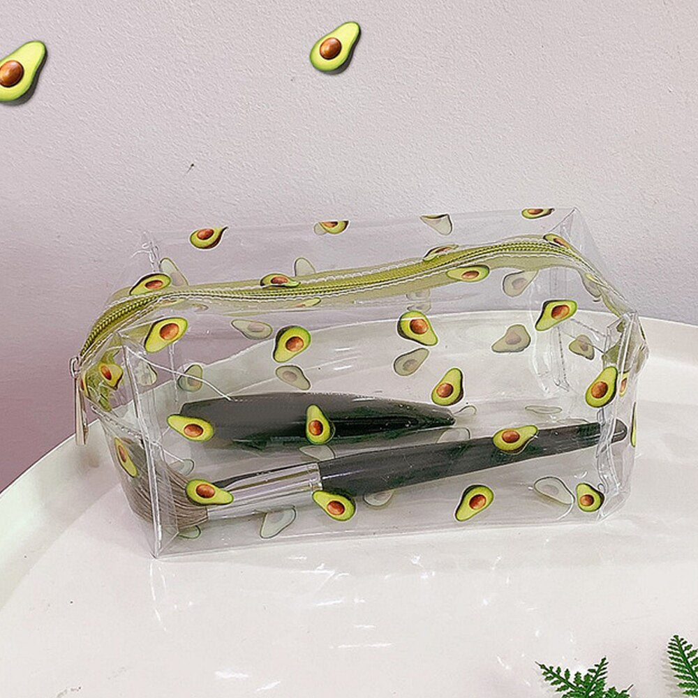 Women Transparent PVC Travel Cosmetic Bag Clear Waterproof Zipper Makeup Bag Beauty Organizer Make Up Case Wash Toiletry Bags