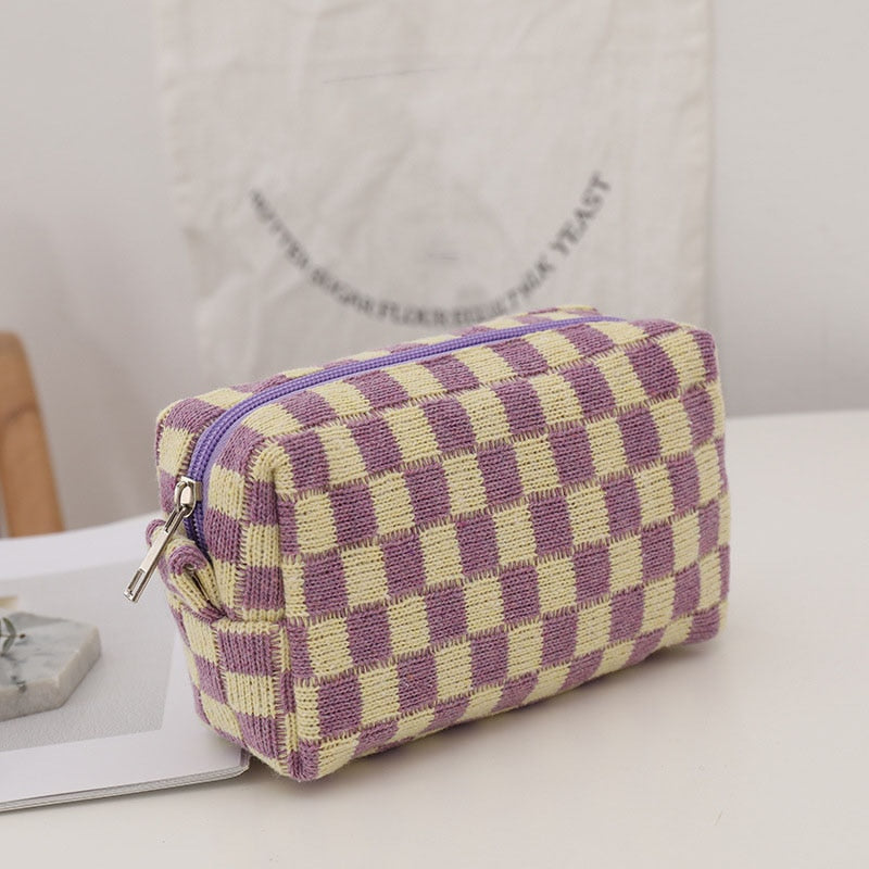 Zipper Pouch Lipsticks Make Up Brush Bag Makeup Pouch 3D Flower Print Cosmetic Bag Vintage Style Women Pencil Case Makeup Bag