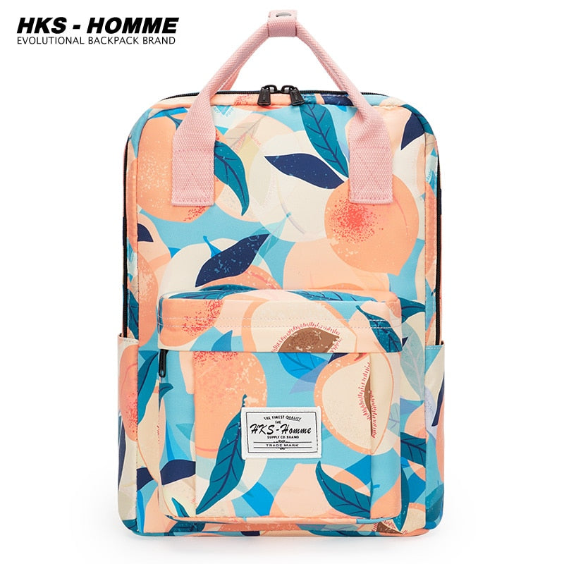 Fashion Women Backpack for School Teenagers Girls Stylish School Bag Ladies Canvas Fabric Backpack Female Bookbag laptopbag