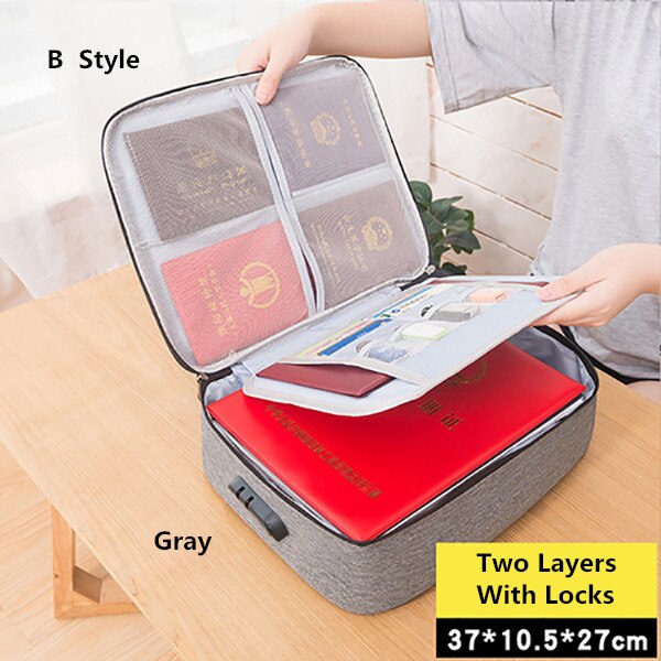 Travel Business Briefcase A4 Document Bag Waterproof Oxford Tote Men Women's Electronic Product Storage Pouch Office Organizer