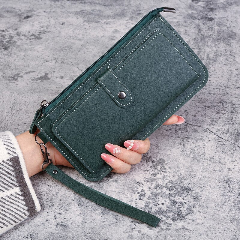 Multifunctional Women Wallets Fashion Long Section Card Holders PU Leather Vintage Coin Keeper Trend Designer Bags Clutch
