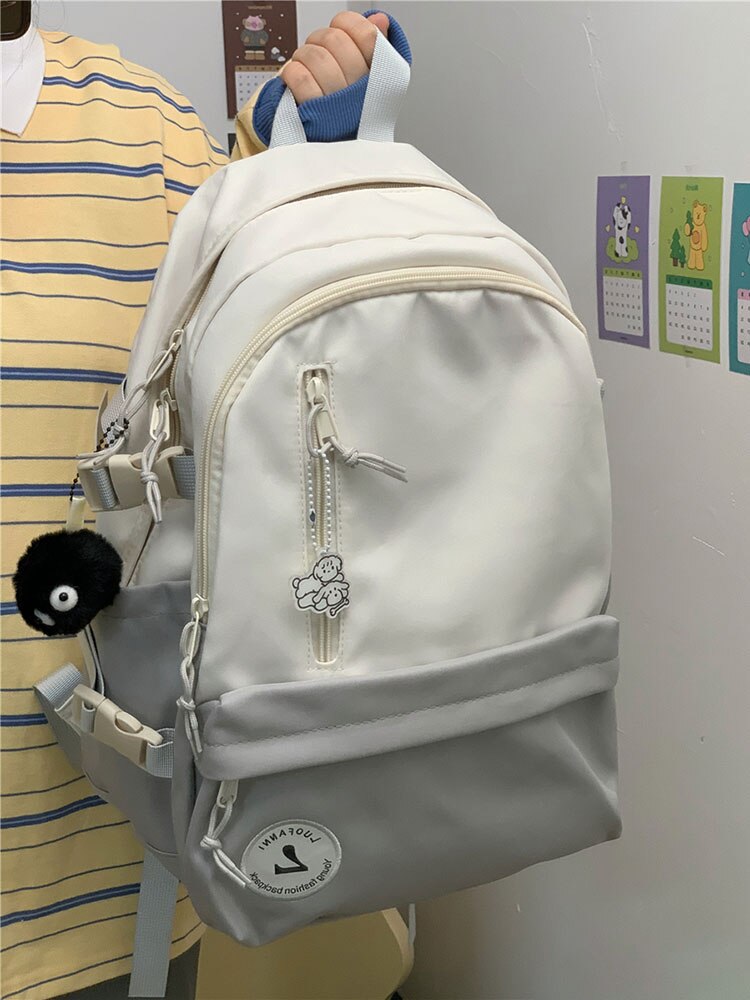 Women Backpack Korean Fashion Travel Bag Zipper High Capacity Notebook Harajuku Laptop Kawaii Teenagers Aesthetic School Bags