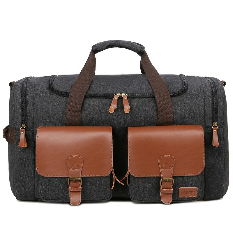 1pc/2pc Travel Bags Large Capacity Handbags Luggage Canvas Bag Cut-proof Overnight Travel Shoulder Bags briefcase Dropshipping